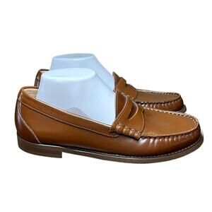 J Crew Women’s Winona Leather Penny Loafer Brown Sz 8.5 Preppy Academia Classic